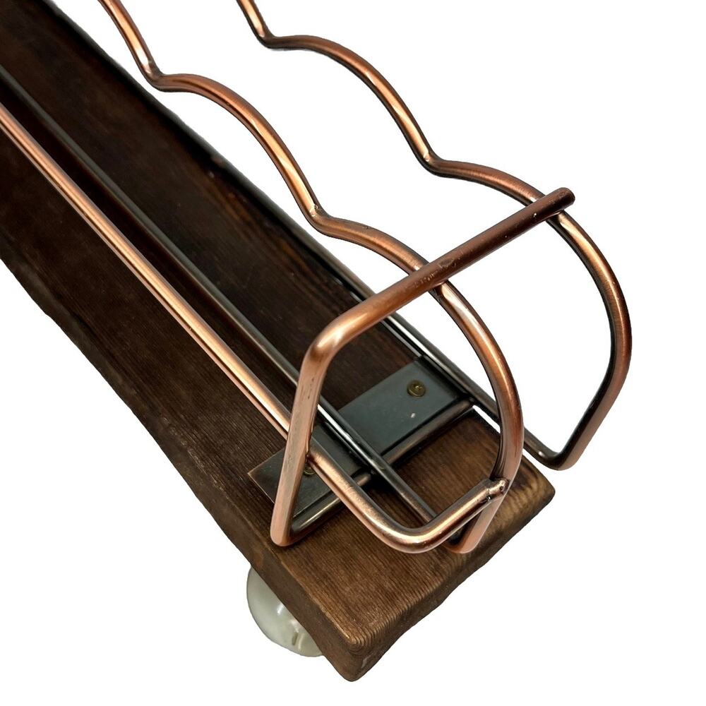 Sierra Nevada Beer Bottle Floating Bar Shelf Rack Wood Copper Window Mounted - Picture 6 of 11